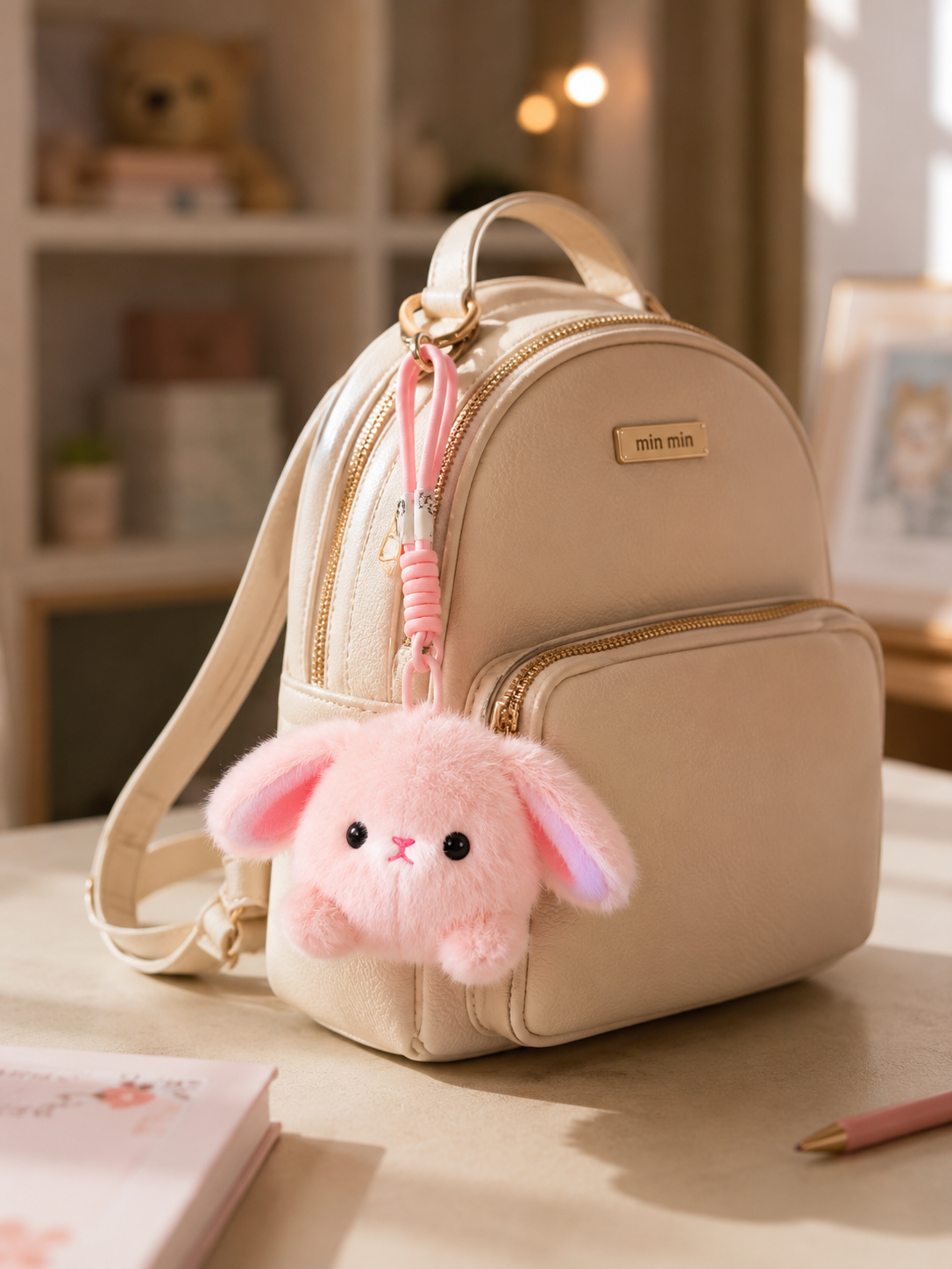 لعبة أرنب فرو ناعم للأطفال - دمية محشوة لطيفة  | Soft Plush Bunny Toy for Kids Stuffed Animal