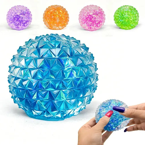 سكوشي الكرة الكريستالية الماسية للأطفال لتخفيف التوتر – لعبة ضغط حسية ناعمة | Crystal Diamond Ball Squishy Stress Relief Toy for Kids – Soft Sensory Fidget Squeeze Toy