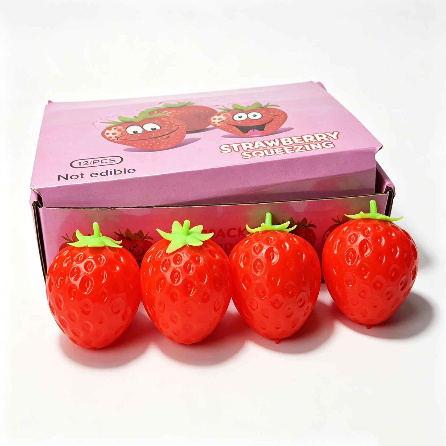 Strawberry Squishy Toy | اسكويشي مرن علي شكل فراوله