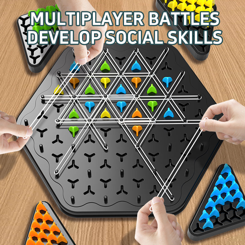 Chain Game Puzzle - Triangle Strategic Board Game | لعبة تحدي المثلثات