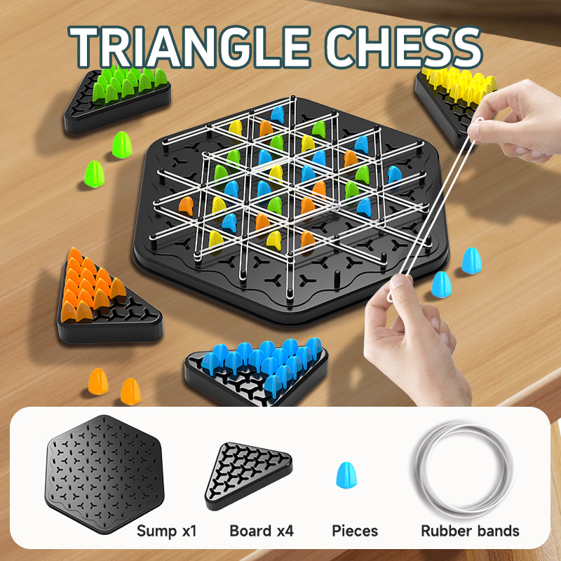 Chain Game Puzzle - Triangle Strategic Board Game | لعبة تحدي المثلثات