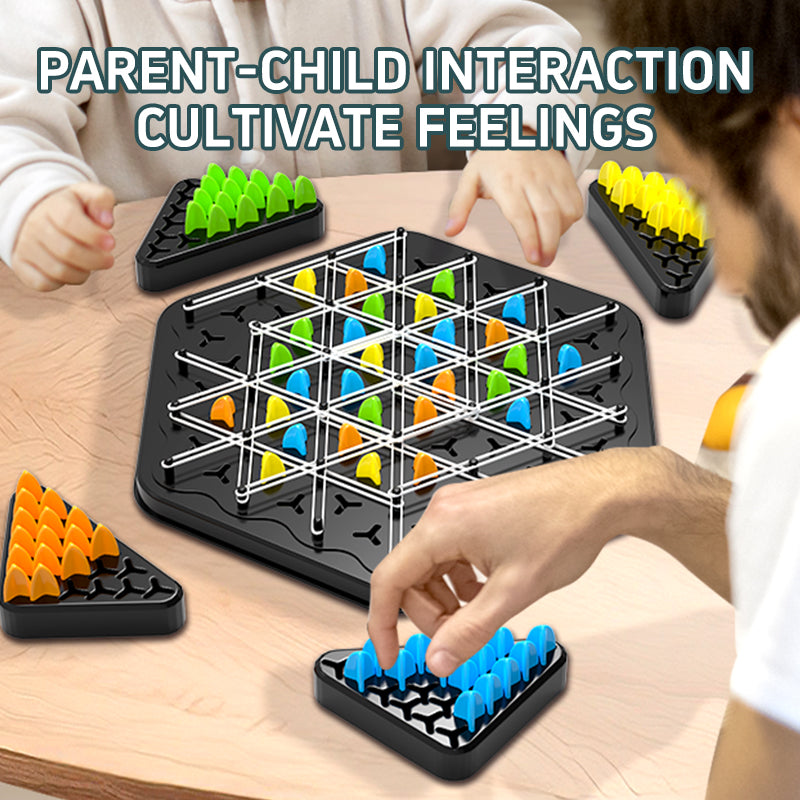 Chain Game Puzzle - Triangle Strategic Board Game | لعبة تحدي المثلثات