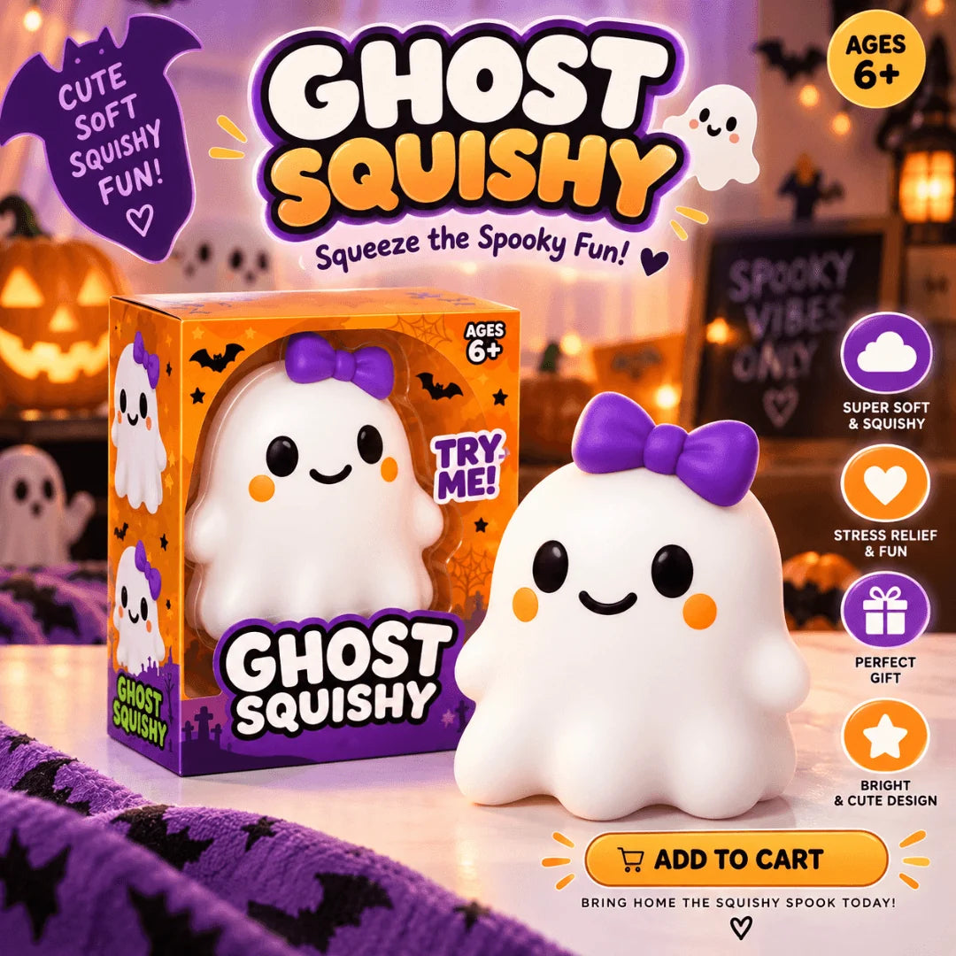 لعبة الشبح السكوشي لتخفيف التوتر | Ghost Squishy Stress Relief & Fidget Toy