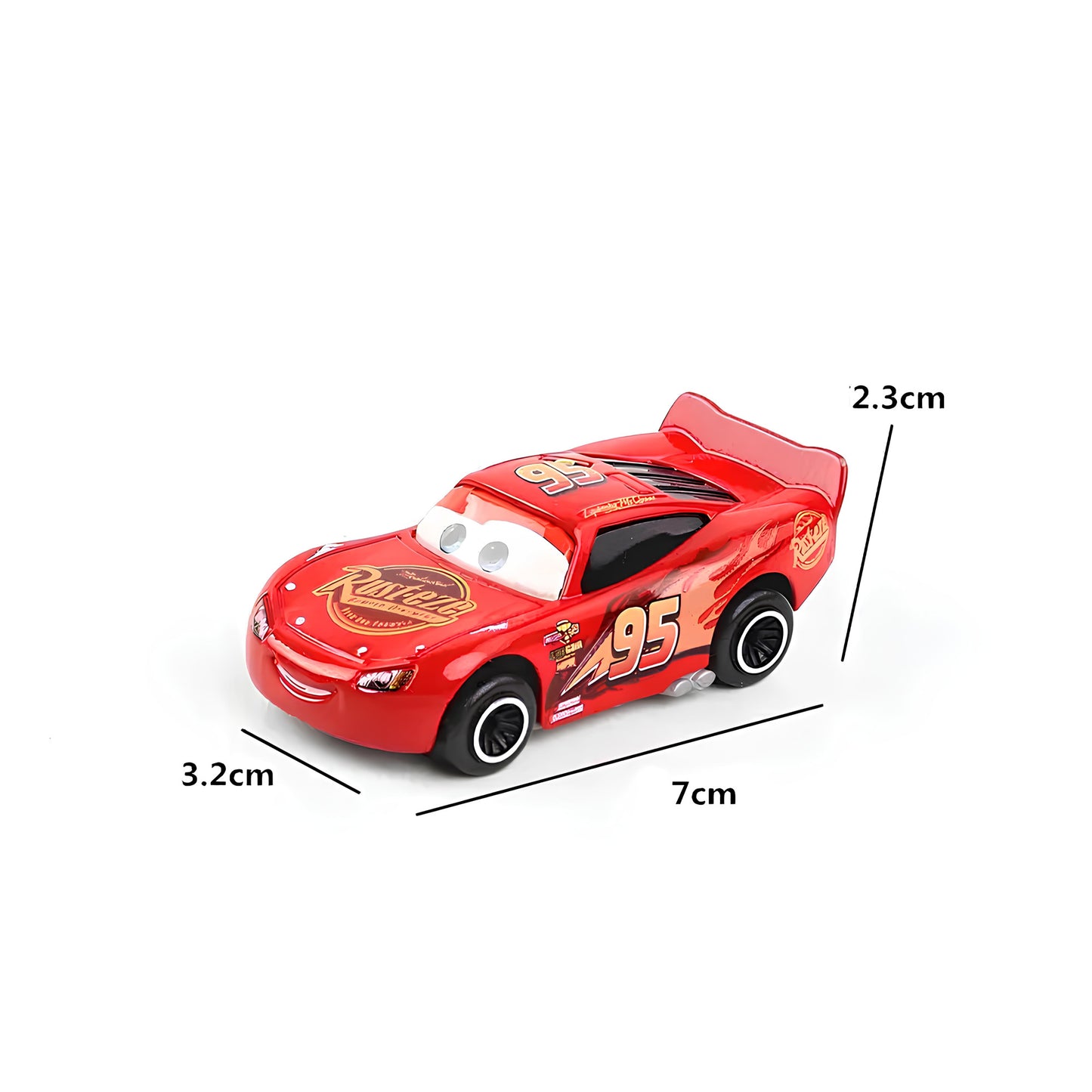 سيارة لايتنينج ماكوين من كارس المعدنية – سيارة السباق الحمراء رقم 95 | Lightning McQueen Die-Cast Metal Toy Car – Cars Racing Collectible #95