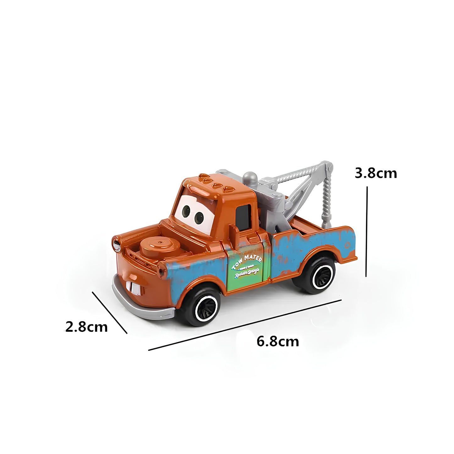 سيارة ماتر من كارس المعدنية – شاحنة السحب البرتقالية بتصميم Die-Cast | Mater Die-Cast Metal Toy Car – Cars Tow Truck Collectible
