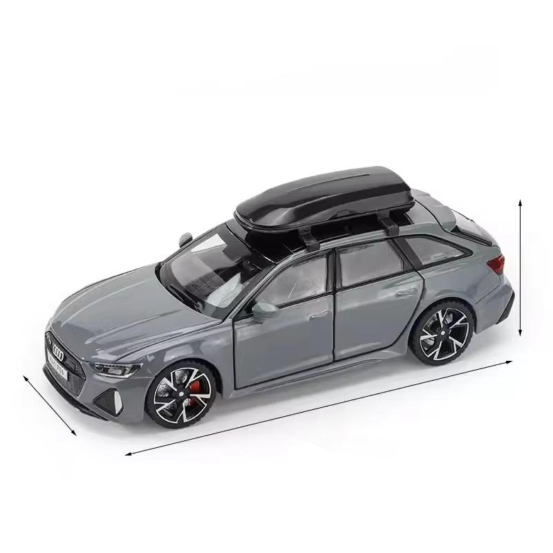 سيارة أودي RS6 أفانت المعدنية مع صندوق سقف – Die-Cast Audi RS6 Avant 1:32