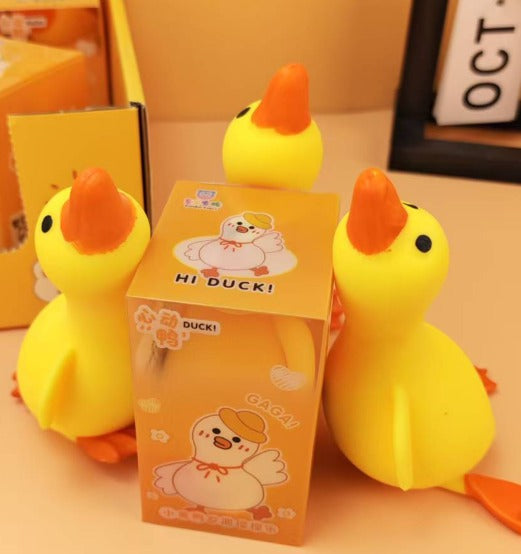 بطة سكويشي مطاطية – لعبة ضغط مضادة للتوتر (Duck Squishy)
