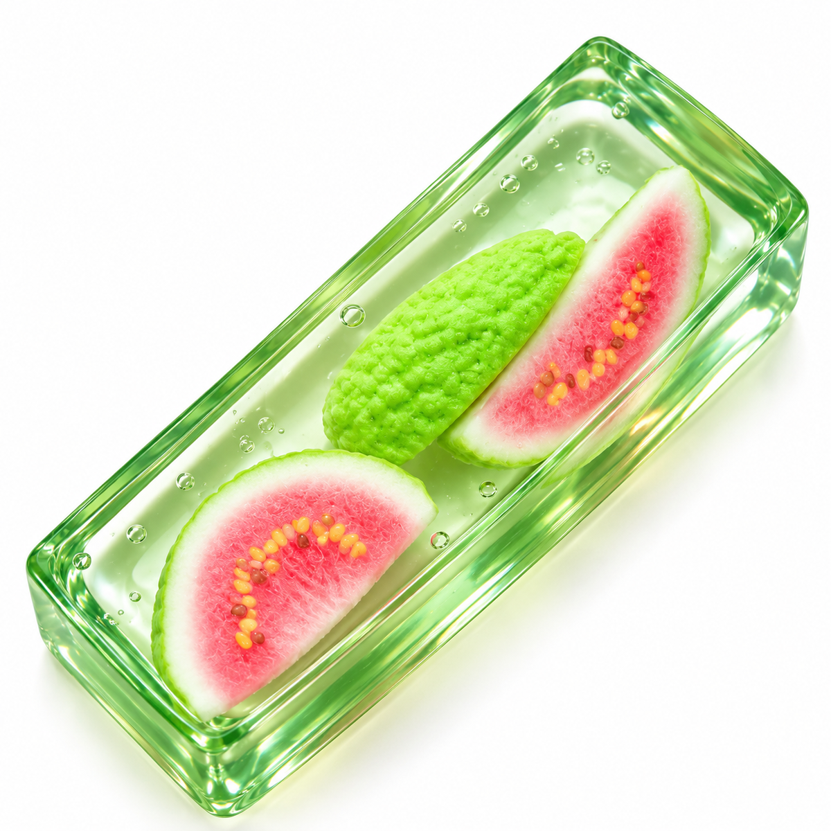 سكوشي باتر شفاف بالفواكه المتنوعة | Assorted Fruit Transparent Butter Squishy – Sensory Toy