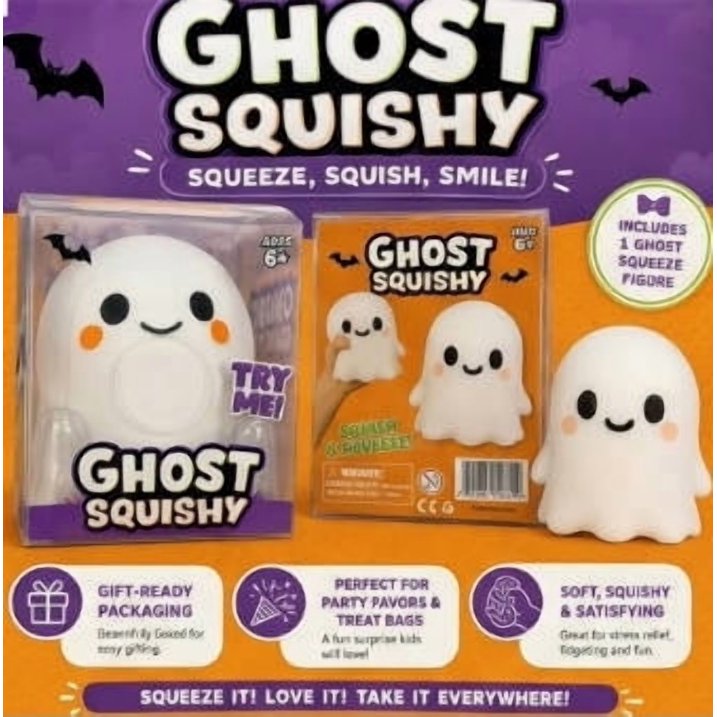 لعبة الشبح السكوشي لتخفيف التوتر | Ghost Squishy Stress Relief & Fidget Toy