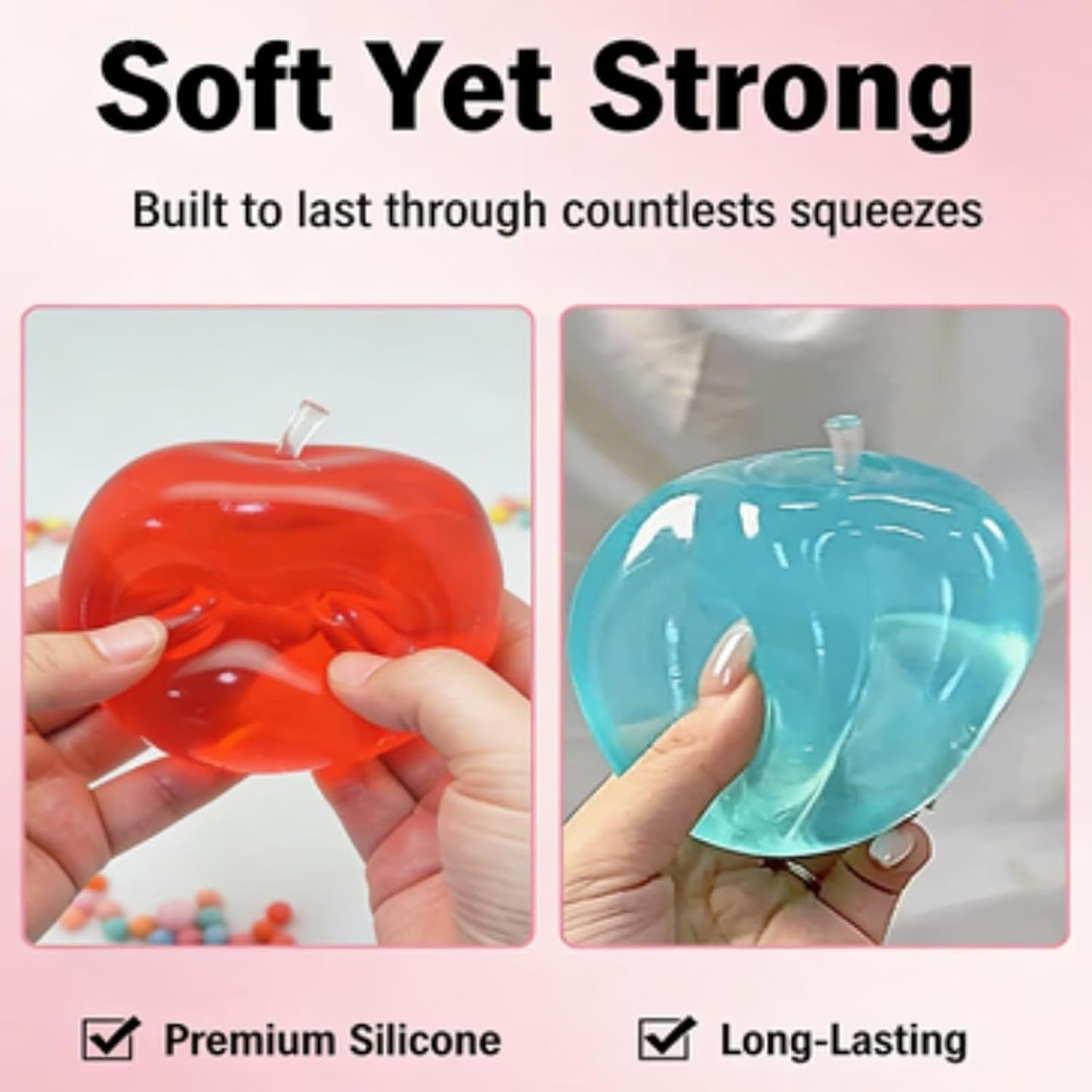 Transparent Apple Squishy Stress Relief Toy