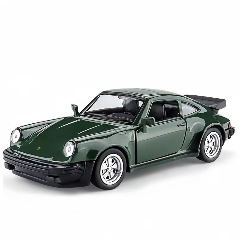 سيارة بورشه 911 توربو المعدنية الكلاسيكية – Die-Cast Porsche 911 Turbo Pull Back 1:32