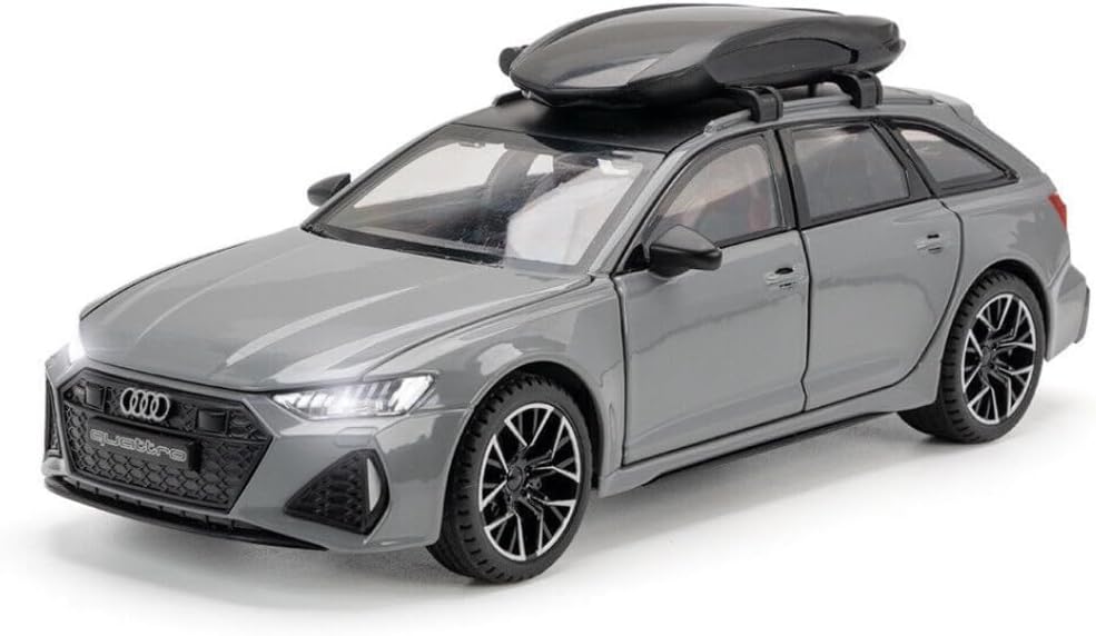 سيارة أودي RS6 أفانت المعدنية مع صندوق سقف – Die-Cast Audi RS6 Avant 1:32