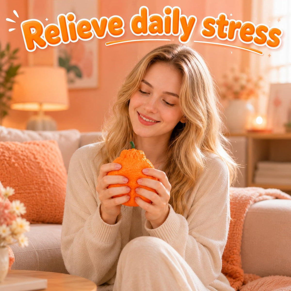 لعبة سكوشي البرتقال الناعم والمرن | Soft & Stretchy Orange Squishy Toy