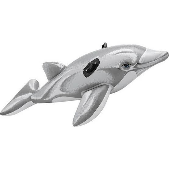 عوامة دولفين قابلة للنفخ للأطفال – لعبة ركوب مائية للمسبح والبحر بمقابض أمان 🐬🌊INTEX
