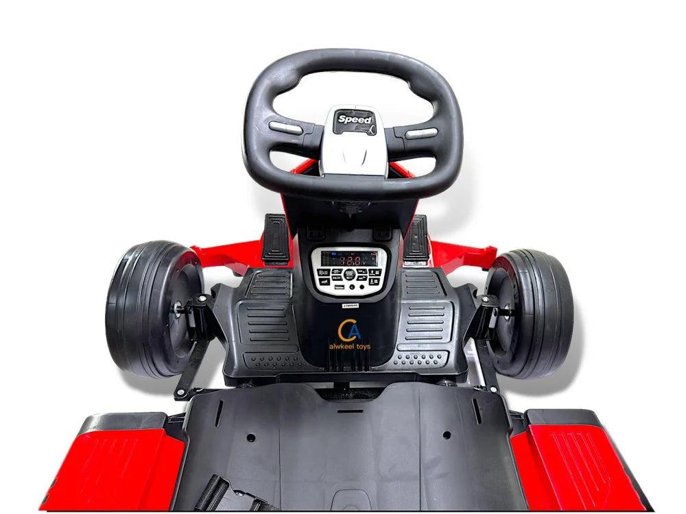 سيارة سباق فورمولا كهربائية للأطفال – دريفت، إضاءة LED، موسيقى وتجربة قيادة احترافية 🏎️