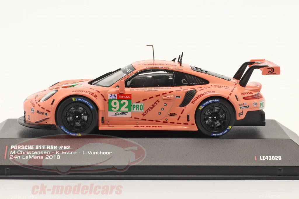 مجسم سيارة سباق بورشه 911 RSR بمقياس 1:32 – نموذج معدني واقعي بتفاصيل دقيقة للعرض والاقتناء | 1:32Porsche 911 RSR Racing Car Model – Realistic Detailed Die-Cast Collectible