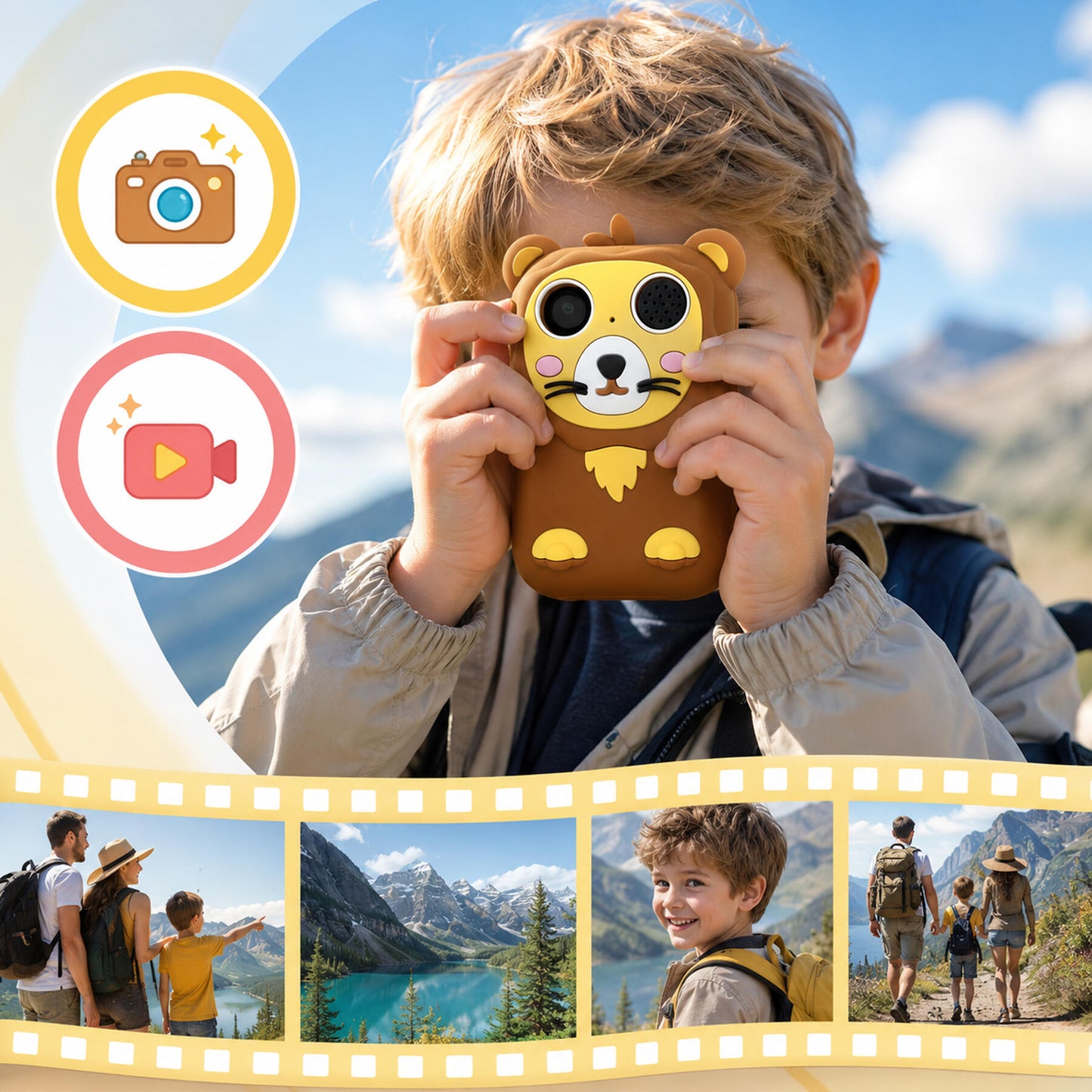 الهاتف الذكي للأطفال بتصميم الأسد | Lion Smart Kids Phone – Kids Toy 🦁📱